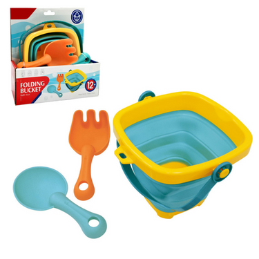 Huanger 3Pcs Kids Foldable Bucket Toy